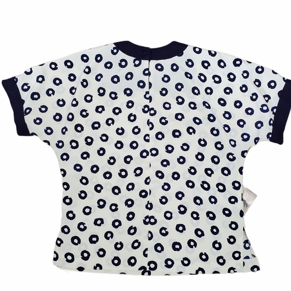 Vintage white and blue t-shirt with "O" print - Picture 3 of 13